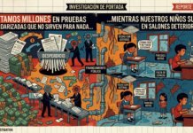 ¡GASTAMOS MILLONES EN PRUEBAS ESTANDARIZADAS QUE NO SIRVEN PARA NADA MIENTRAS NUESTROS NIÑOS SUFREN EN SALONES DETERIORADOS!
